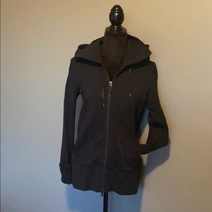 Lulu Lemon black zip up jacket with hood